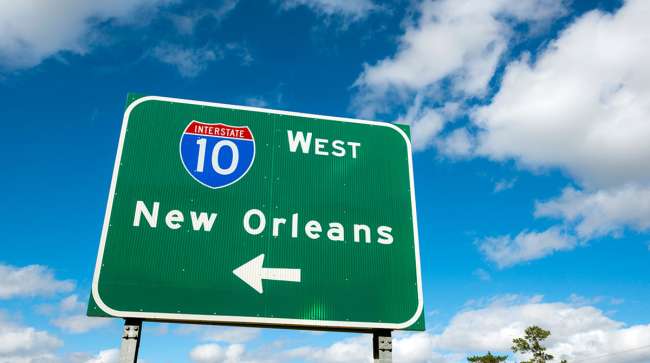 New Orleans highway sign