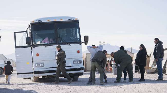 CBP checking migrants