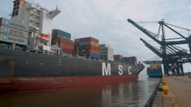 MSC Vittoria at the Port of Houston