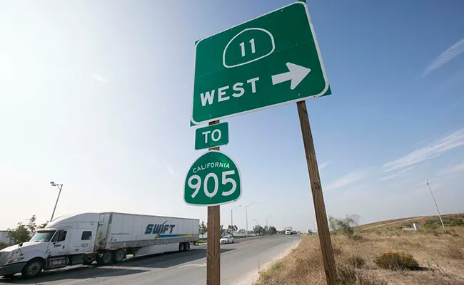 Highway sign at Otay Mesa