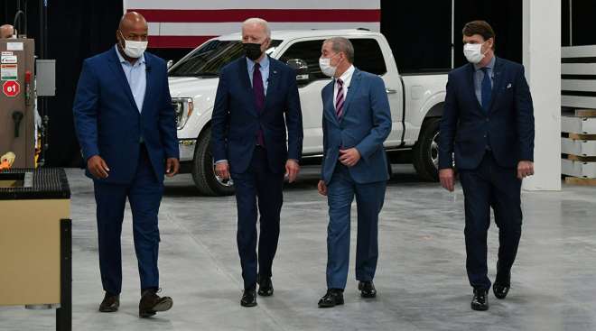 Joe Biden at Ford plant
