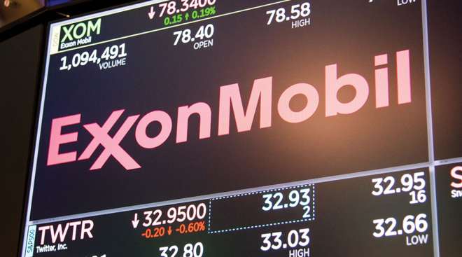 Exxon signage at NYSE